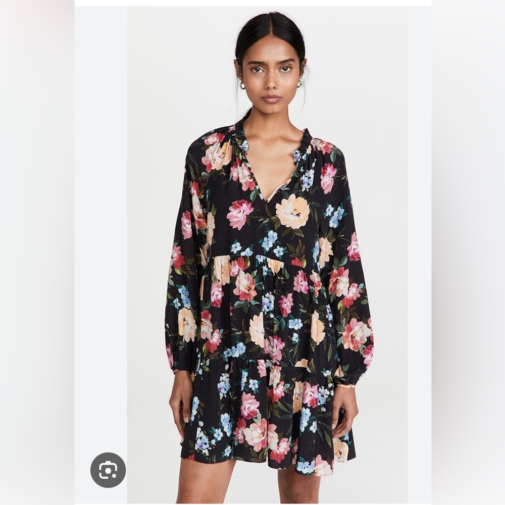 Yumi Kim dress floral Vicky long sleeve button closure mini dress